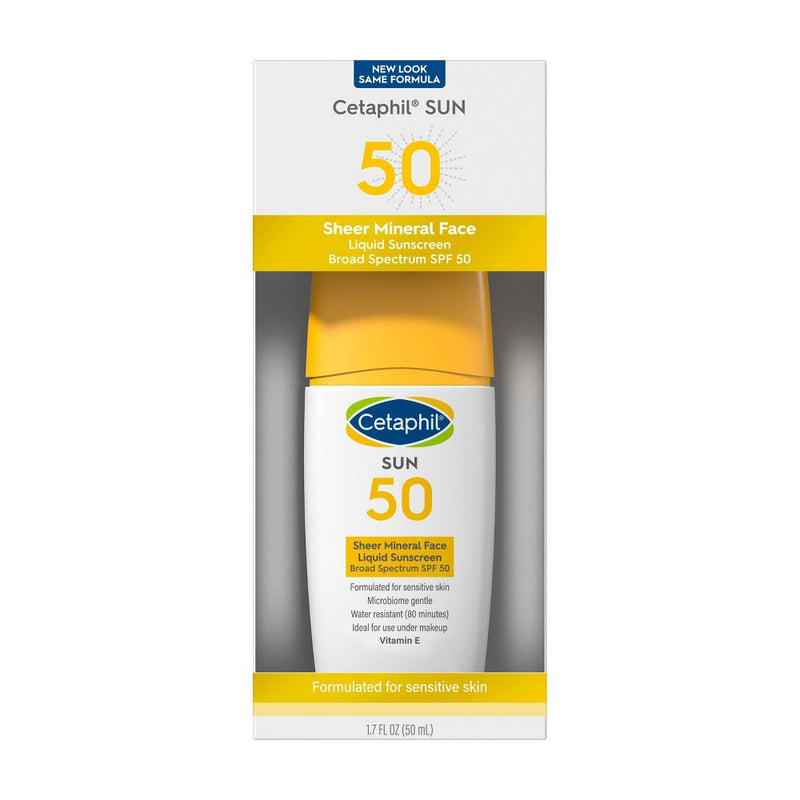 Cetaphil Sheer Mineral Face Liquid Drops - SPF 50 - 1.7 fl oz EXP 11/2026