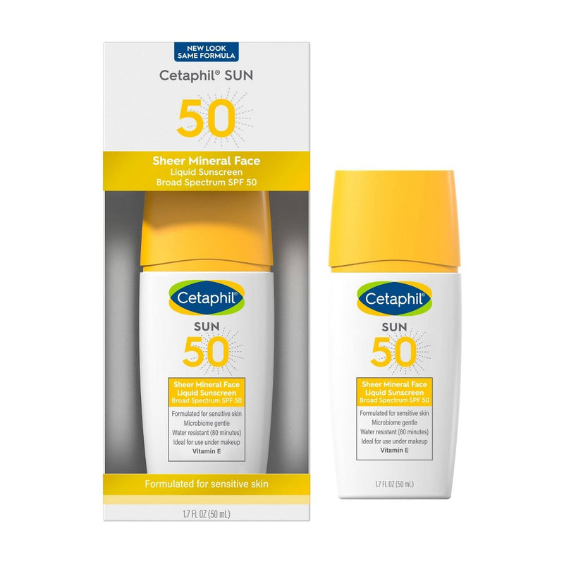 Cetaphil Sheer Mineral Face Liquid Drops - SPF 50 - 1.7 fl oz EXP 11/2026