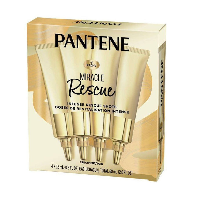 Pantene 4ct Miracle Intense Rescue Shots Dry Hair Treatment - 0.5 fl oz