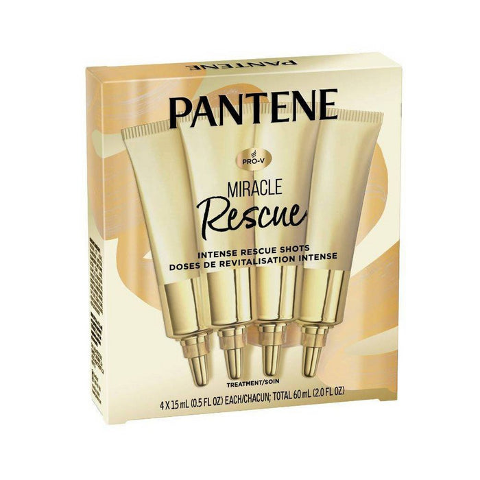Pantene 4ct Miracle Intense Rescue Shots Dry Hair Treatment - 0.5 fl oz