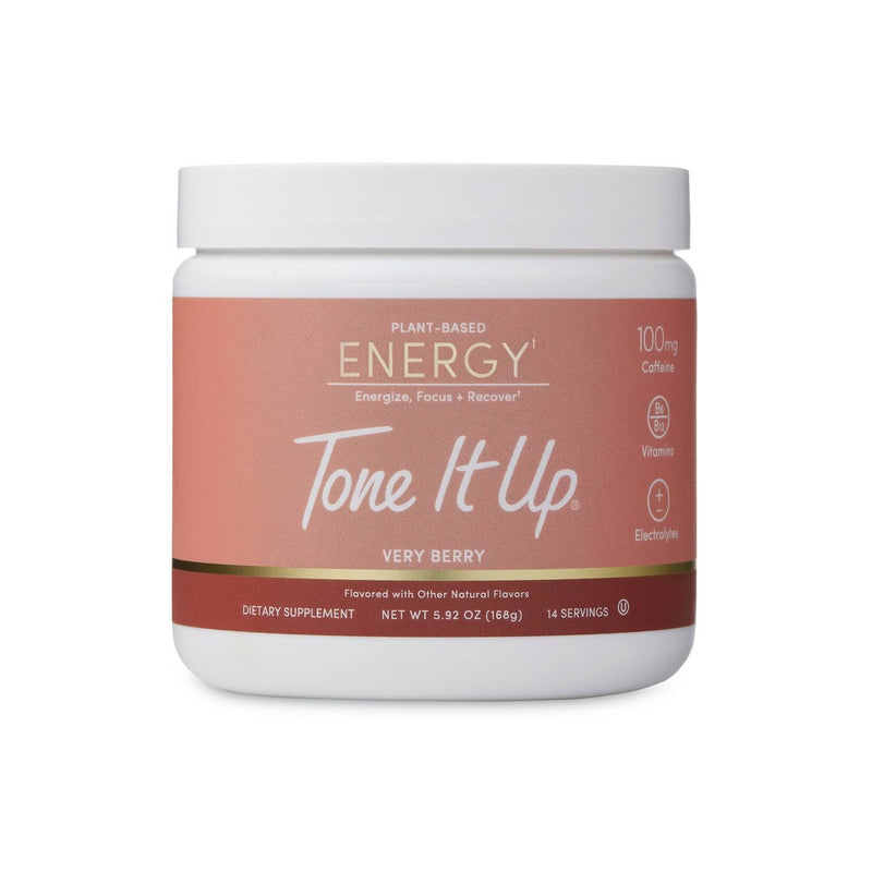 Tone It Up Plant-Based Energy Powder - Very Berry - 5.92oz - EXPIRES 11/2022