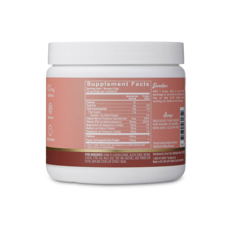 Tone It Up Plant-Based Energy Powder - Very Berry - 5.92oz - EXPIRES 11/2022