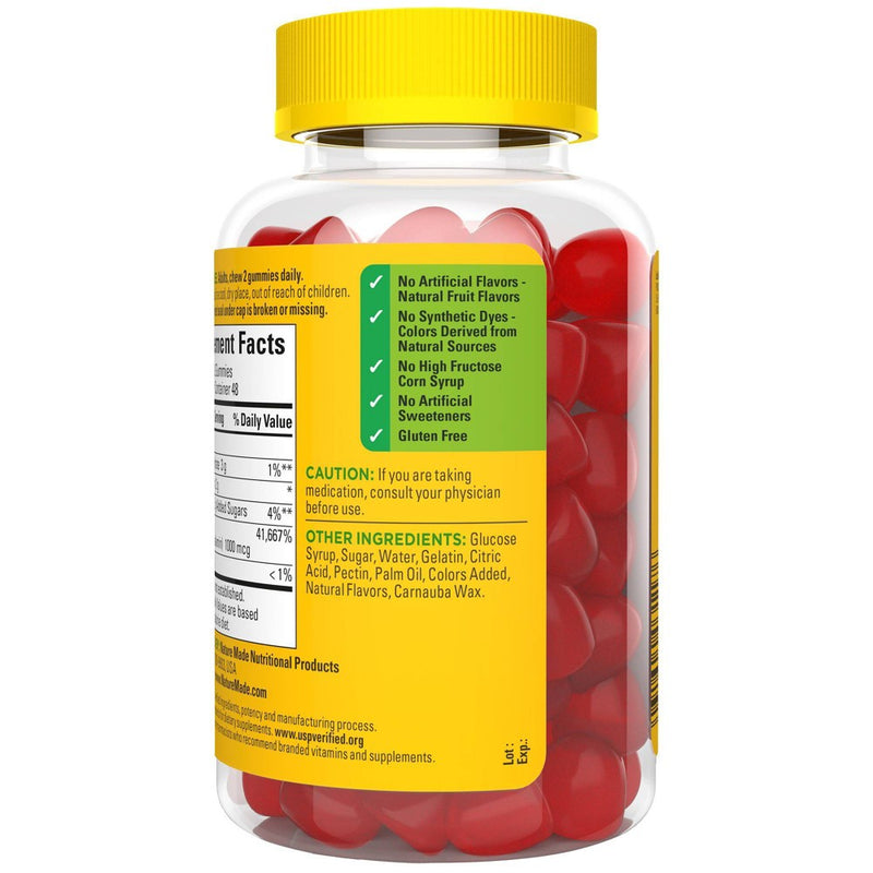 Nature Made Energy‡ B12 1000 mcg Gummies - Cherry & Mixed Berry - 80ct