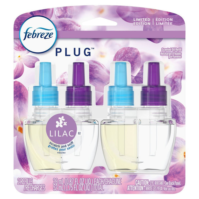 Febreze Plug Refill with Fade Defy Technology - Lilac - 2ct