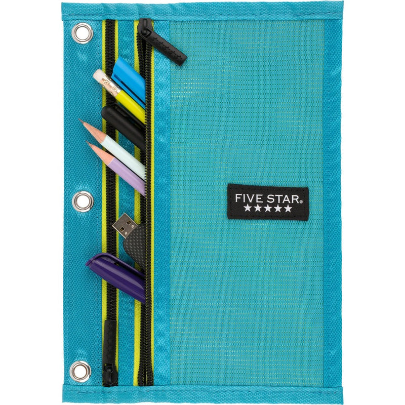 Five Star Dual Zipper Pencil Pouch - Teal