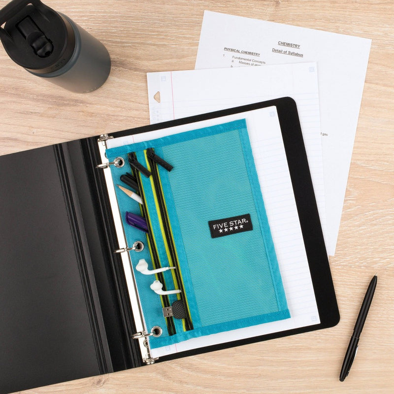 Five Star Dual Zipper Pencil Pouch - Teal