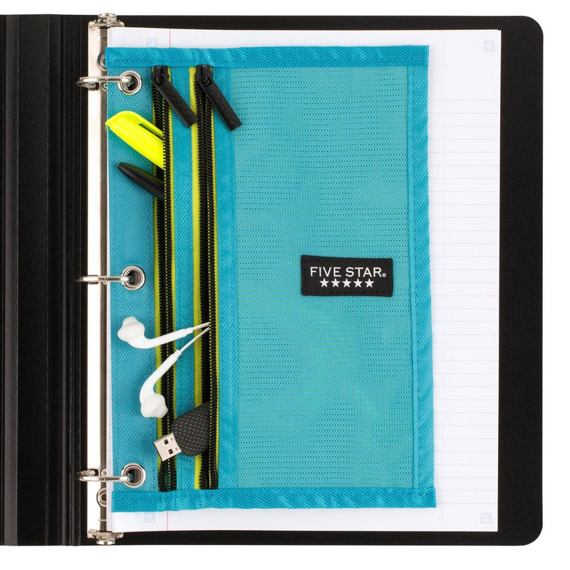 Five Star Dual Zipper Pencil Pouch - Teal