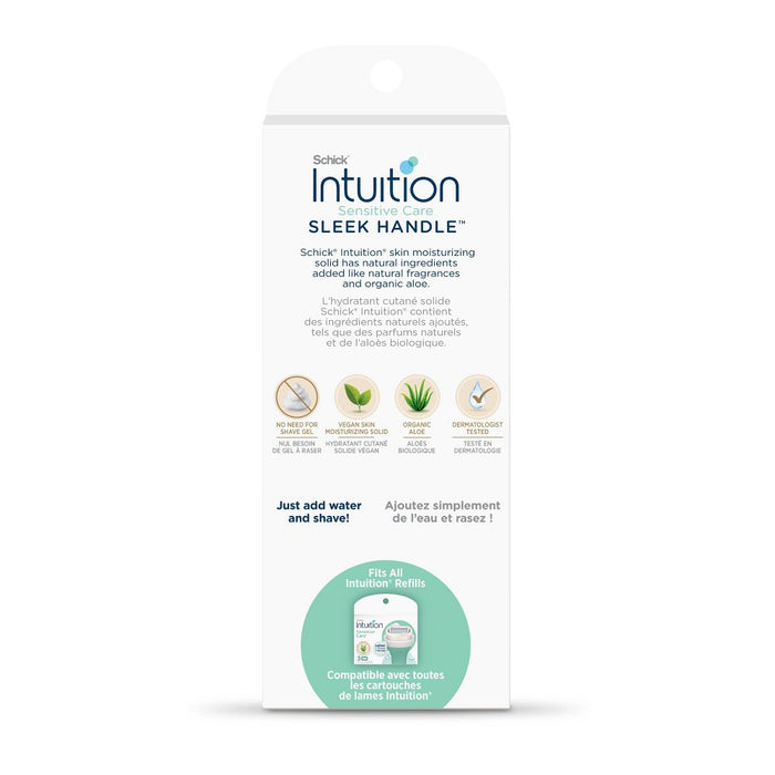 Schick Intuition Sensitive Women's Sleek Design Razor - 1 Handle and 1 Refill Cartridge