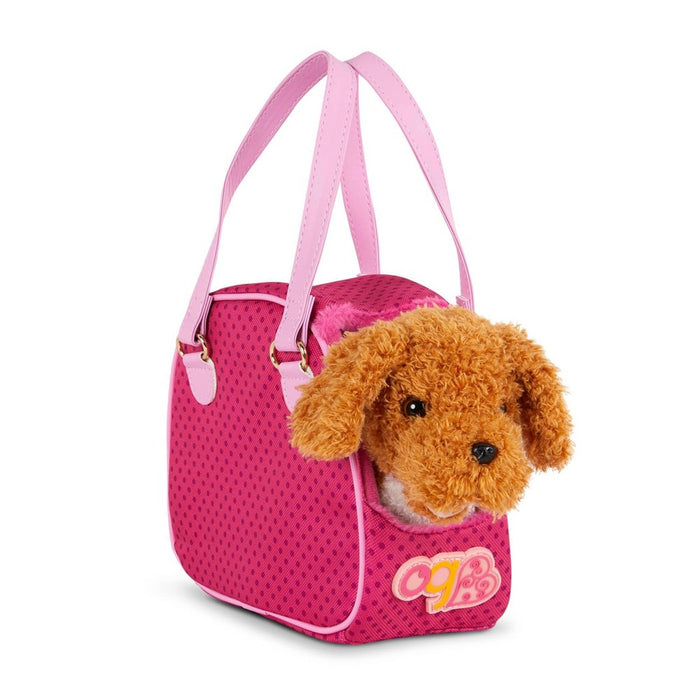 Our Generation Hop In Dog Carrier & Pet Plush Poodle for 18" Dolls