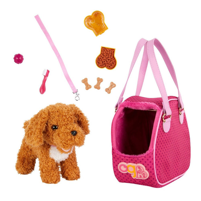 Our Generation Hop In Dog Carrier & Pet Plush Poodle for 18" Dolls