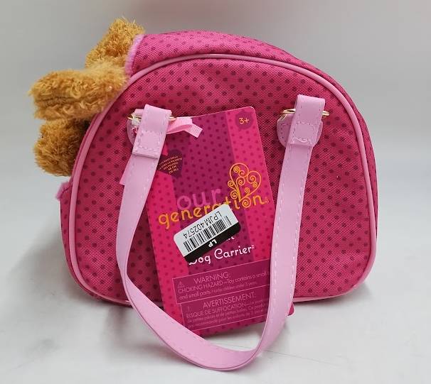 Our Generation Hop In Dog Carrier & Pet Plush Poodle for 18" Dolls