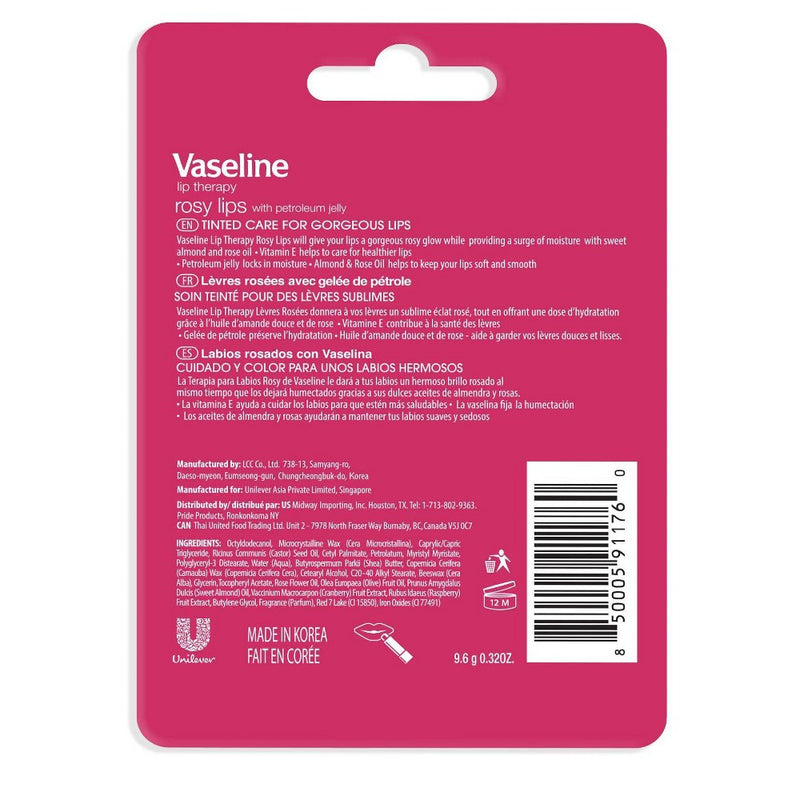 Vaseline Rosy Lip Therapy Stick - 2pk/0.16oz each