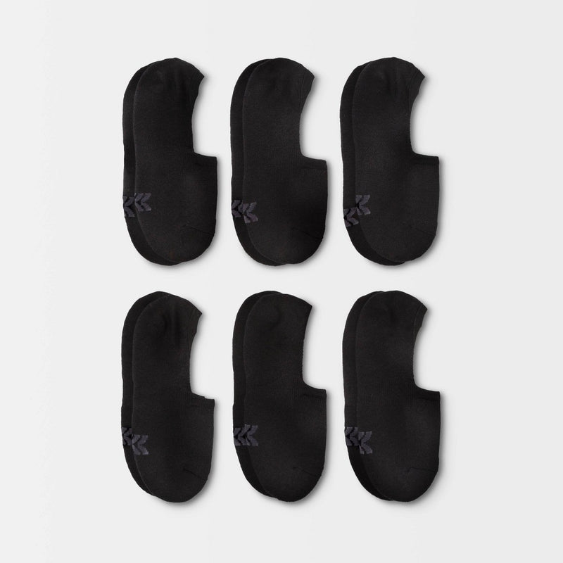 Women's Cushioned 6pk Liner Athletic Socks - All in Motion™ - Black 4-10