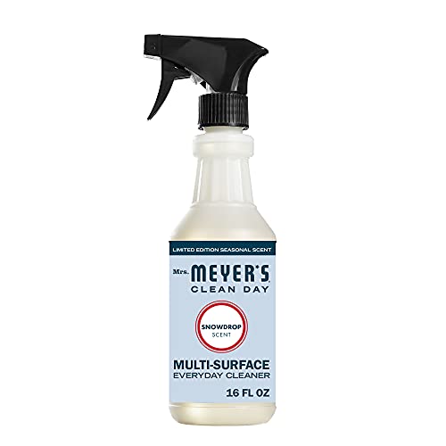 MRS. MEYER'S Multi-Surface Cleaner Spray, Everyday Cleaning Solution for Countertops, Floors, Walls and More, Limited Edition Snowdrop Scent, 16 Fl Oz