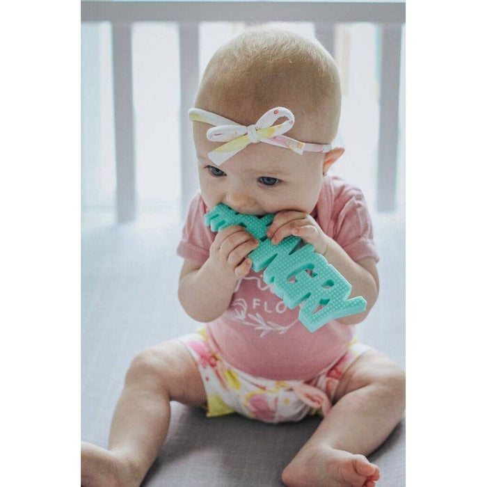 Hudson & Heart Company #Hangry Teetheword Baby Teether - Mint 2.7oz