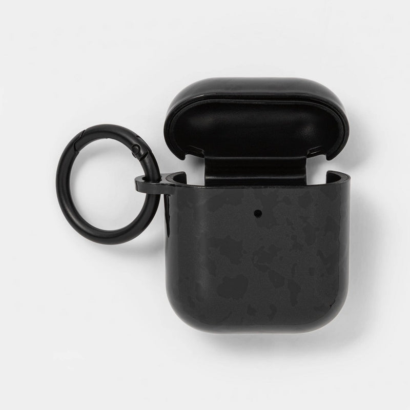 heyday™ Apple AirPods Gen 1/2 Hardshell Case with Clip - Black Tort