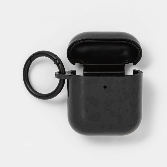 heyday™ Apple AirPods Gen 1/2 Hardshell Case with Clip - Black Tort