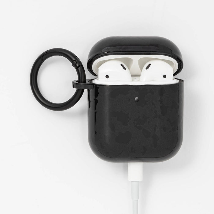 heyday™ Apple AirPods Gen 1/2 Hardshell Case with Clip - Black Tort