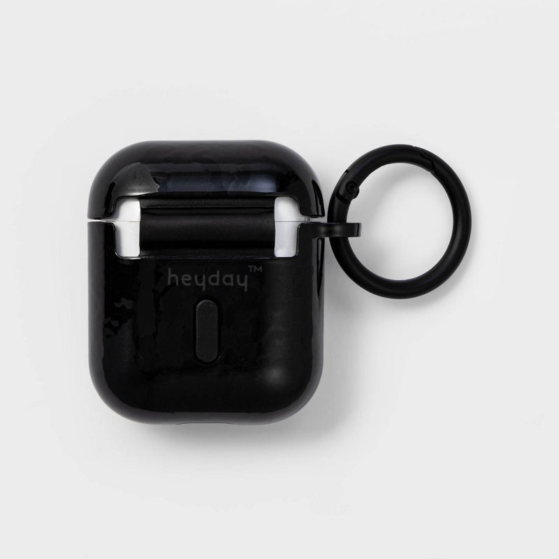 heyday™ Apple AirPods Gen 1/2 Hardshell Case with Clip - Black Tort