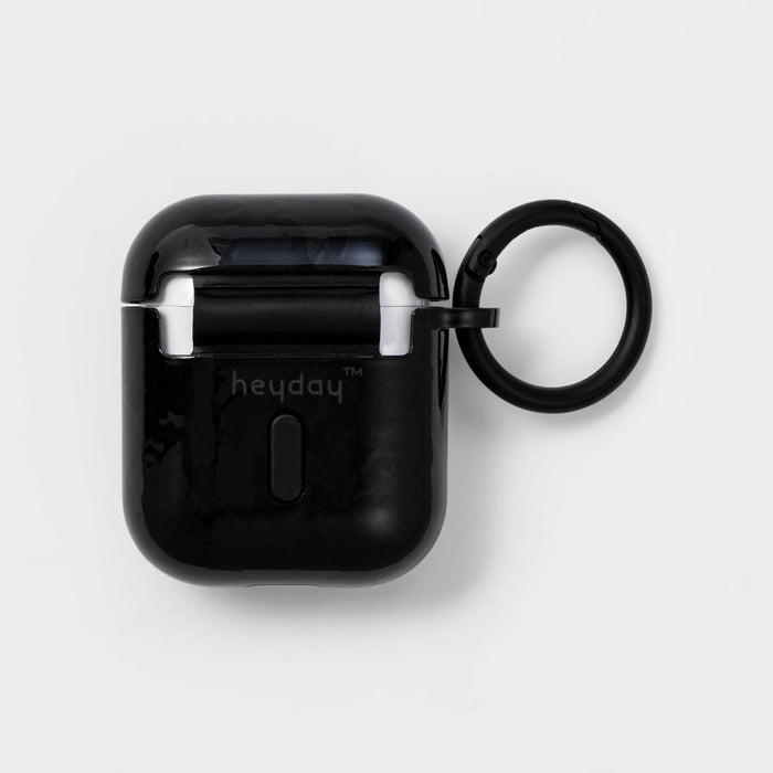 heyday™ Apple AirPods Gen 1/2 Hardshell Case with Clip - Black Tort