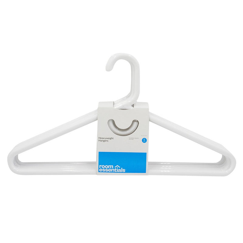 RE Super Heavyweight Plastic Hanger - 5 Pk - White - Room Essentials