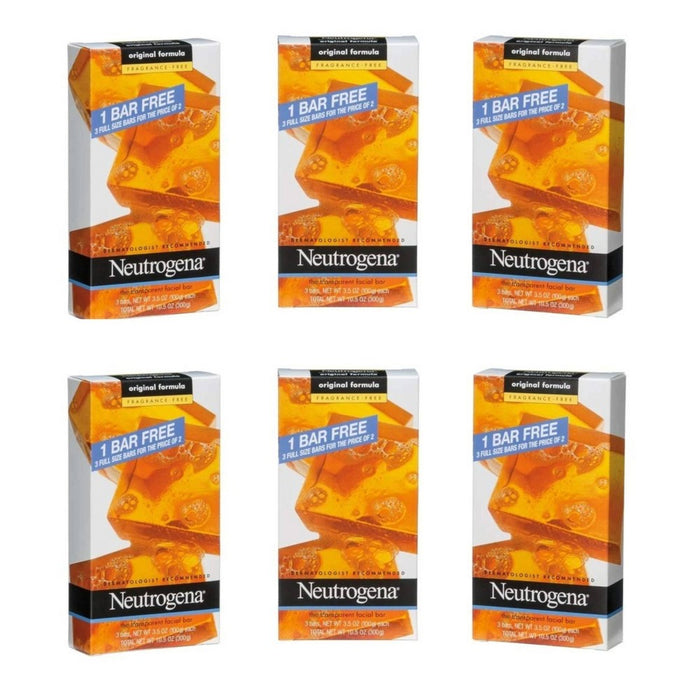 Neutrogena Facial Cleansing Bar Fragrance Free - BOX OF 3