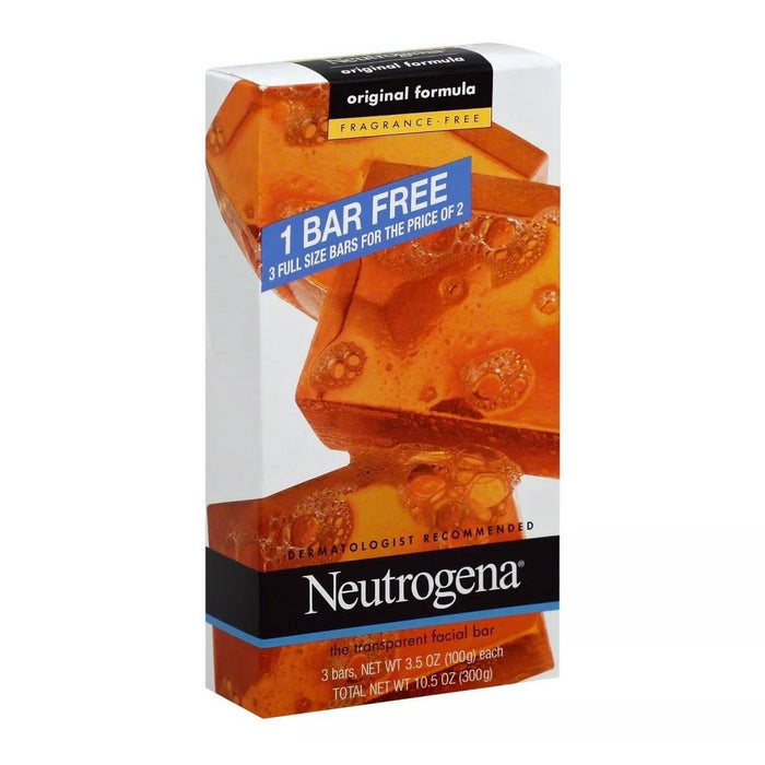 Neutrogena Facial Cleansing Bar Fragrance Free - BOX OF 3