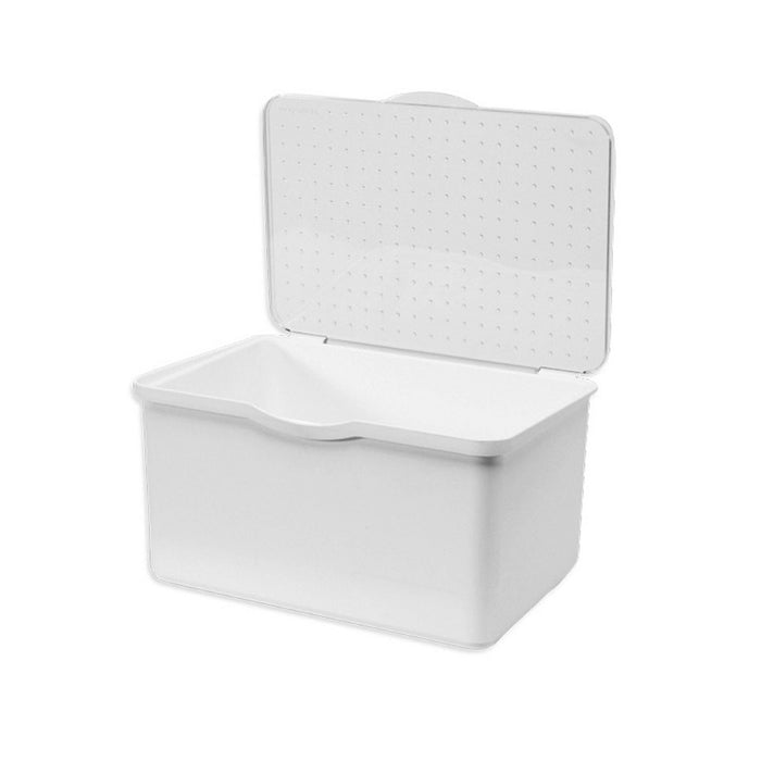 Medium Stacking Bin with Lid Clear/White - Madesmart