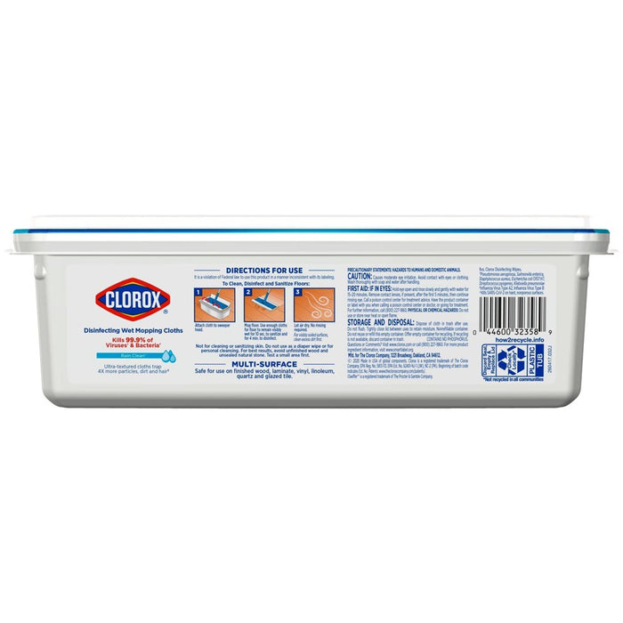 Clorox Disinfecting Mopping Cloth - Rain Clean - 24ct