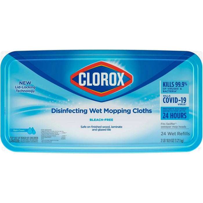 Clorox Disinfecting Mopping Cloth - Rain Clean - 24ct