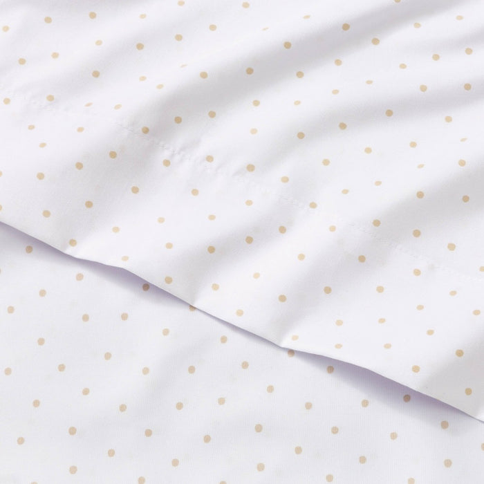 Full Micro Dot Flat Sheet Separates Beige - Pillowfort™