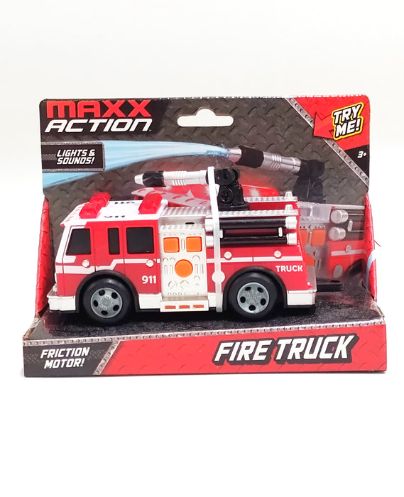 Maxx Action Fire Truck Rescue Vehicle Kid's Toy w/ Lights & Sound