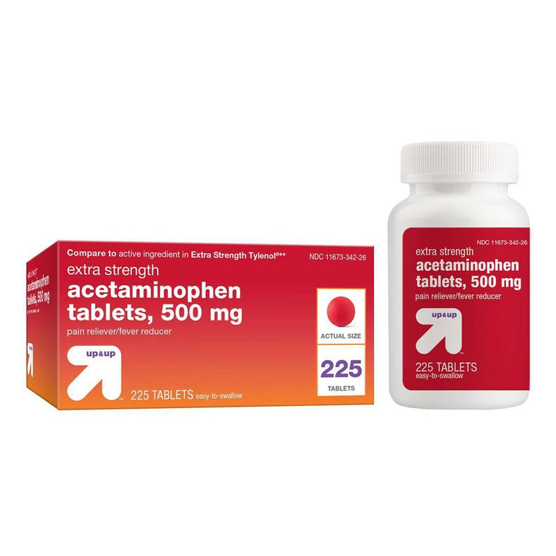 Acetaminophen Extra Strength Pain Reliever & Fever Reducer Caplets - 225ct - up & up™