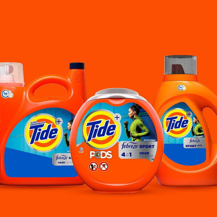 Tide Plus Febreze High Efficiency Liquid Laundry Detergent - Sport Active Fresh - 115 fl oz