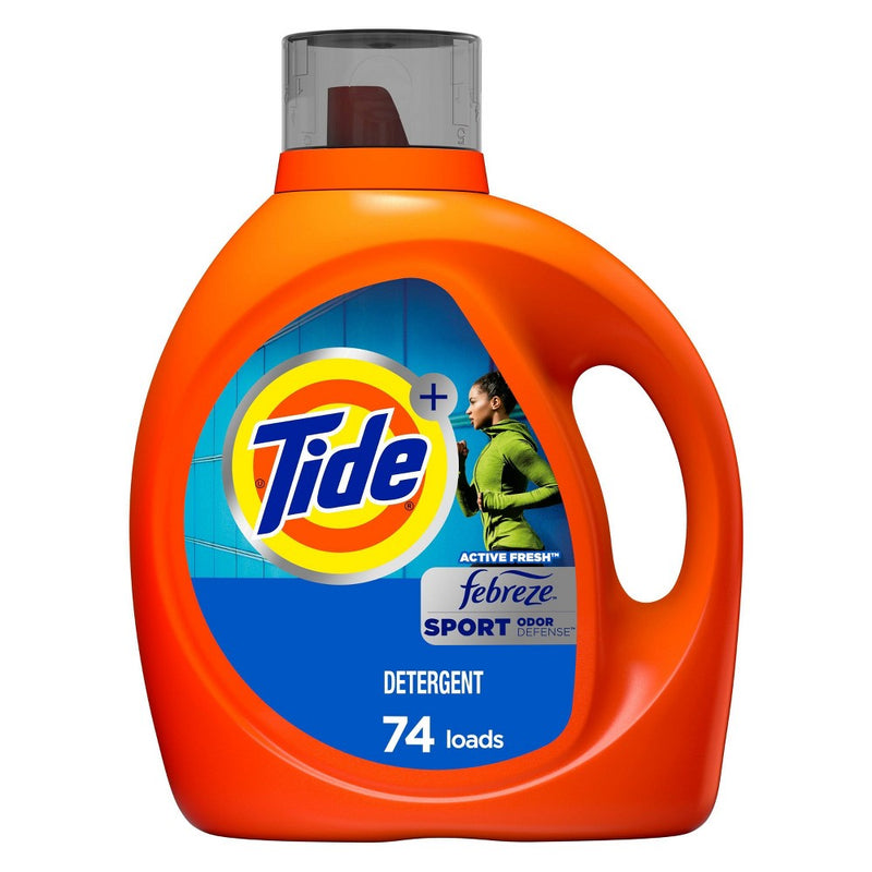Tide Plus Febreze High Efficiency Liquid Laundry Detergent - Sport Active Fresh - 115 fl oz
