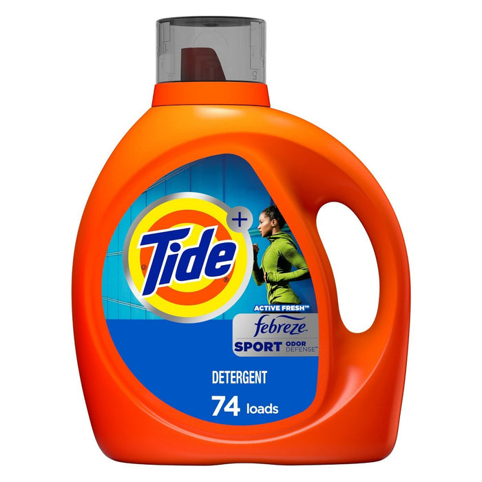 Tide Plus Febreze High Efficiency Liquid Laundry Detergent - Sport Active Fresh - 115 fl oz