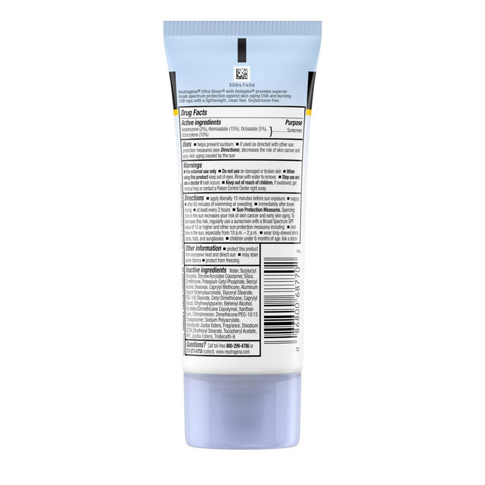 Neutrogena Ultra Sheer Sunscreen Lotion - SPF 70 - 3 fl oz EXP 06/2026