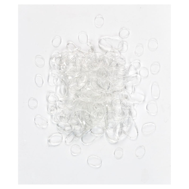 scunci Mixed Size Polybands in Zippered Pouch Clear - 300pc