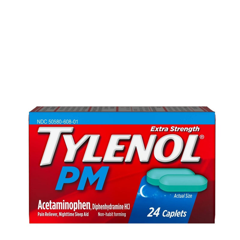 Tylenol PM Extra Strength Pain Reliever & Sleep Aid Caplets - Acetaminophen - 24ct