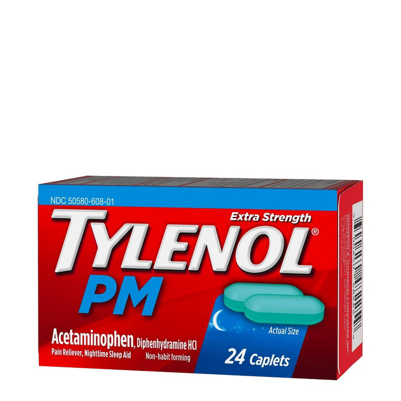 Tylenol PM Extra Strength Pain Reliever & Sleep Aid Caplets - Acetaminophen - 24ct