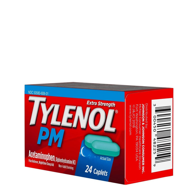 Tylenol PM Extra Strength Pain Reliever & Sleep Aid Caplets - Acetaminophen - 24ct