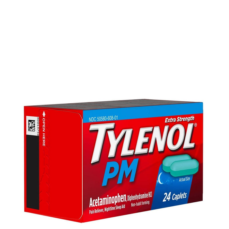 Tylenol PM Extra Strength Pain Reliever & Sleep Aid Caplets - Acetaminophen - 24ct