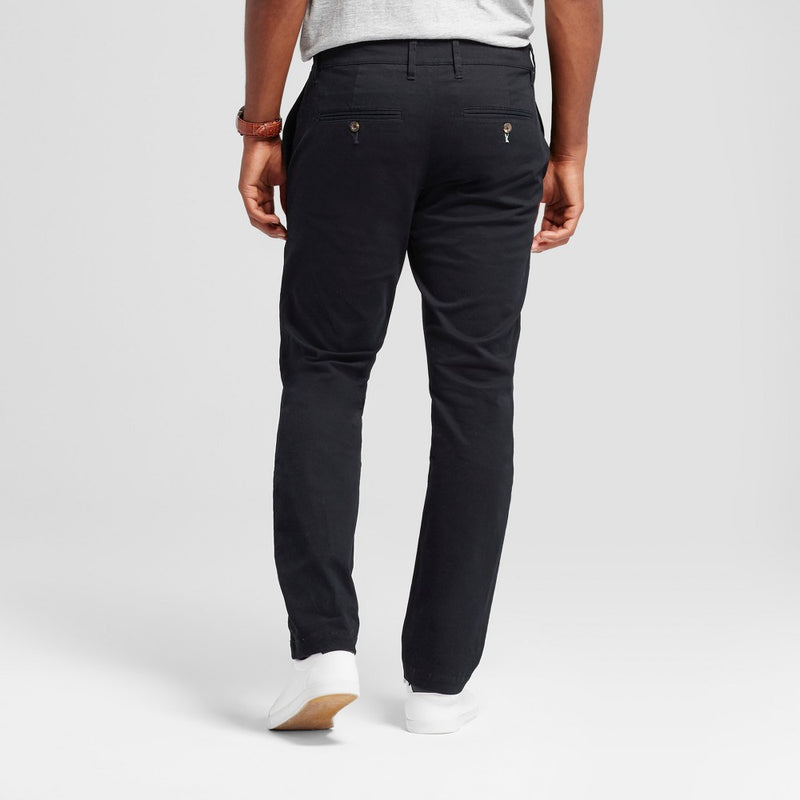 Men's Athletic Fit Hennepin Chino Pants Goodfellow&Co Black 32x30