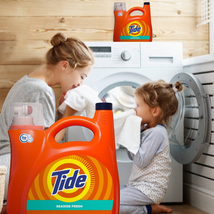 Tide Seaside Fresh HE Compatible Liquid Laundry Detergent - 154 fl oz