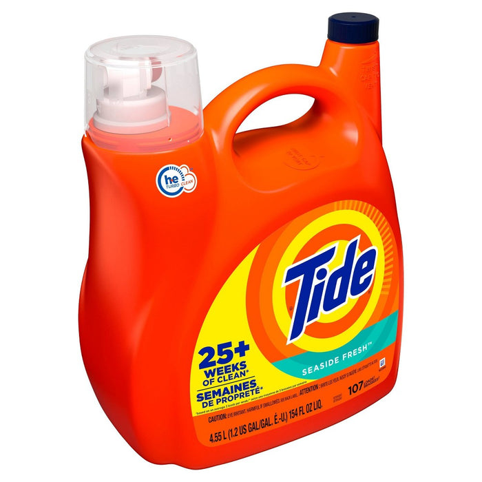 Tide Seaside Fresh HE Compatible Liquid Laundry Detergent - 154 fl oz