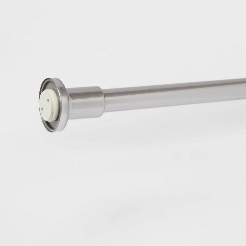 72" Tension or Permanent Mount  Cast Style Finial Shower Curtain Rod Chrome - Made By Design™ (LOCAL PICKUP ONLY)