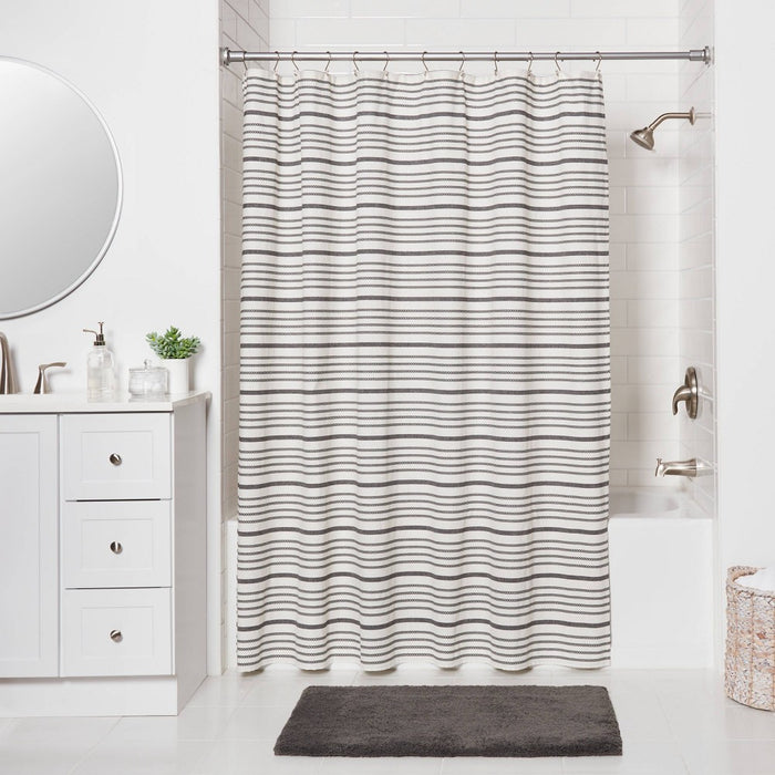 72" Tension or Permanent Mount  Cast Style Finial Shower Curtain Rod Chrome - Made By Design™ (LOCAL PICKUP ONLY)