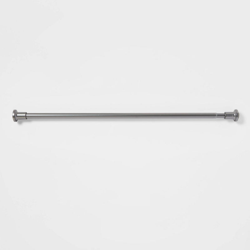 72" Tension or Permanent Mount  Cast Style Finial Shower Curtain Rod Chrome - Made By Design™ (LOCAL PICKUP ONLY)
