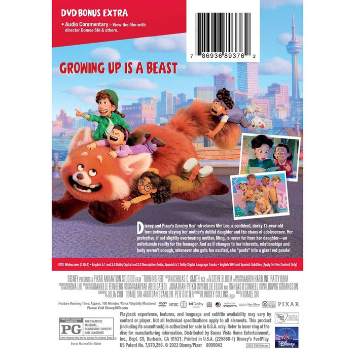 Turning Red (DVD) *ADD 3 TO YOUR CART & 1 IS FREE!*