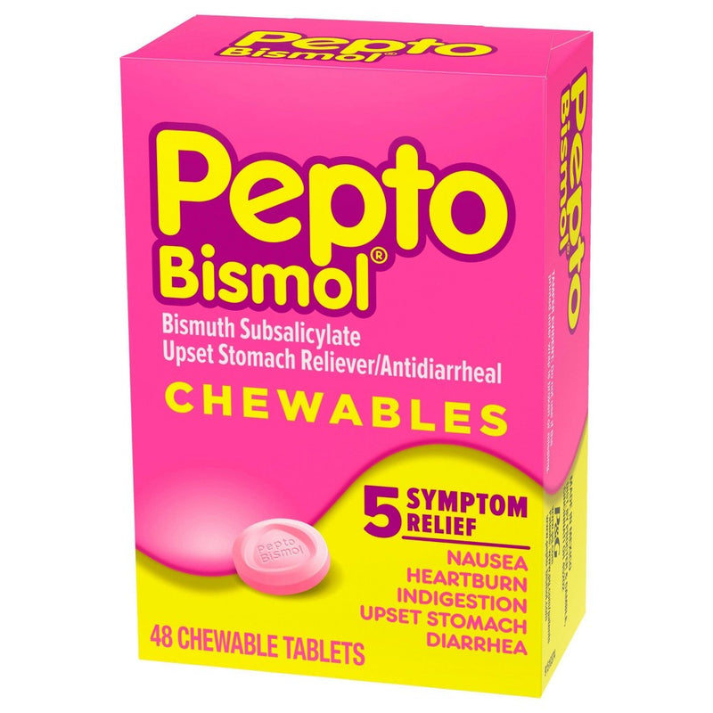 Pepto-Bismol  5 Symptom Digestive Relief Chewable Tablets 48ct
